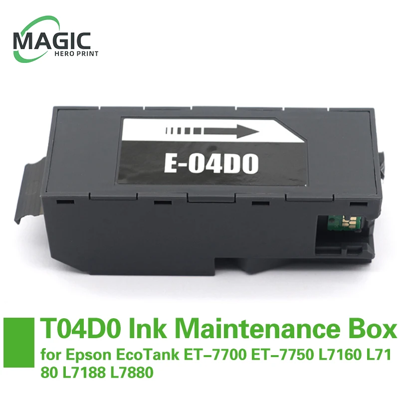 Контейнер для чернил Magic Hero 1X C13T04D000 T04D0 EPSON EcoTank ET-7700 L7160 L7180 L7188 L7880 Tank