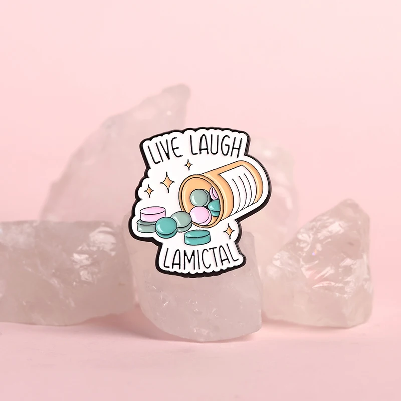 LIVE LAUGH LEXAPRO эмалированные булавки терапия тревоги антидепрессионные значки броши