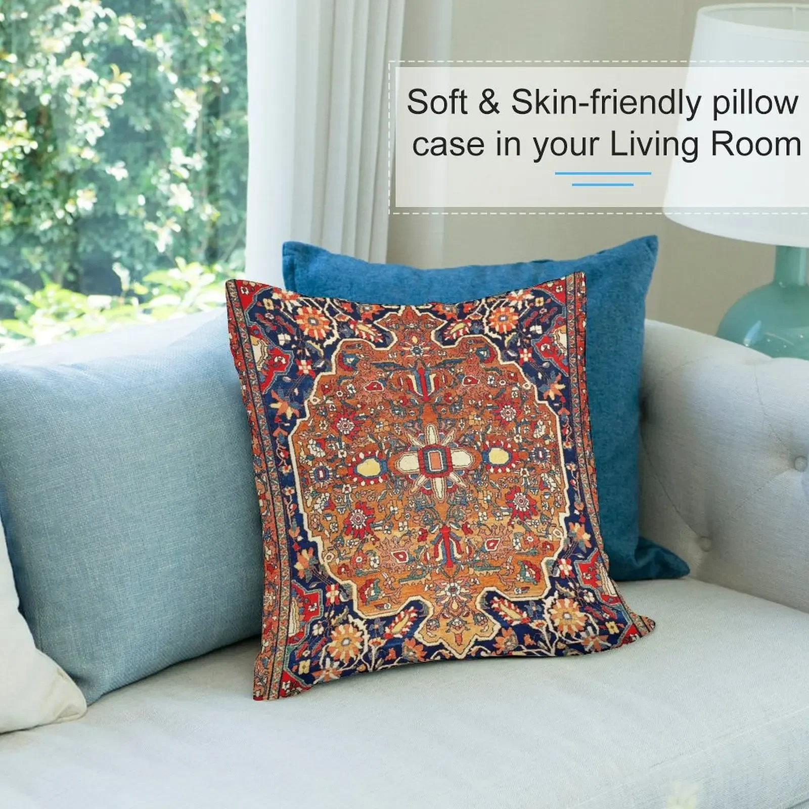 Сараф Фарахан Арк Запад Персидский ковер с принтом Подушка для дивана Подушки