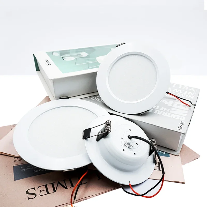 6 шт. встроенный круглый потолочный светильник 5 Вт 9 12 15 18