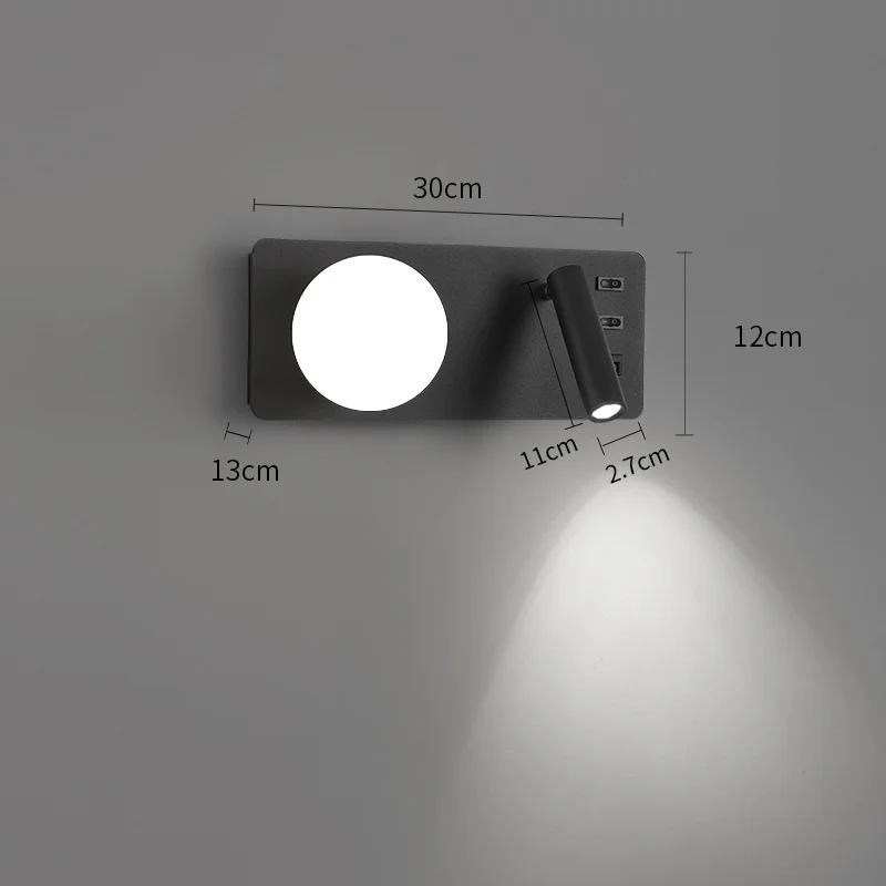 

Настенный светильник Winlams светодиодный теплый/холодный белый алюминиевый/железный