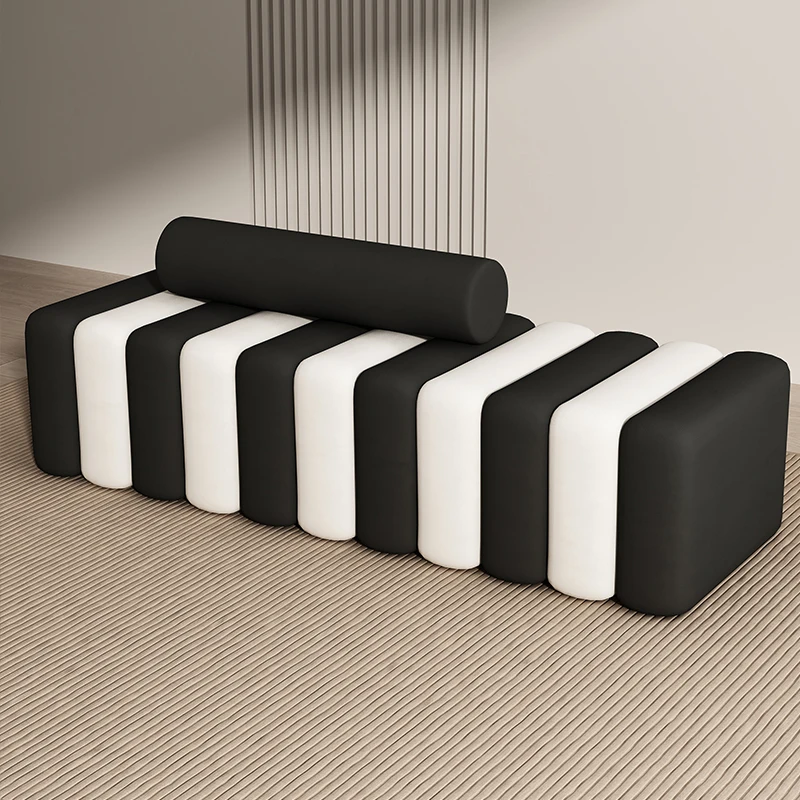 Luxury white shoe bench design living room Hallway entrance Stool bedroom office desk Meub furniture decoration