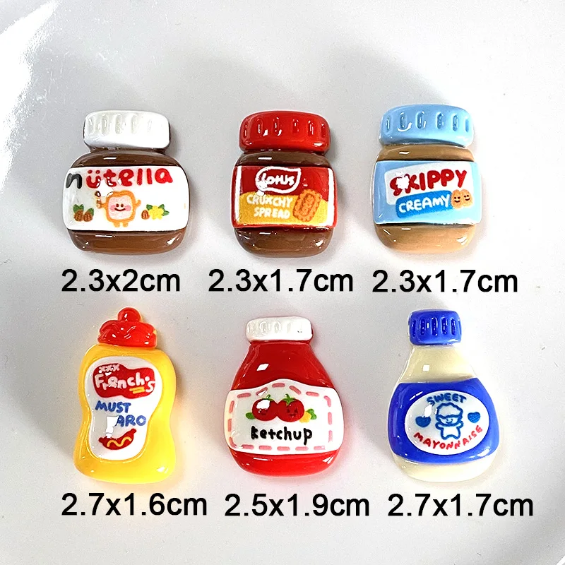 12 шт./упак. с плоской задней частью шоколадный хот-дог кетчуп смоляные подвески