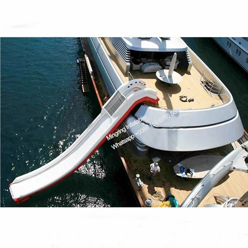 Регулируемая надувная плавающая горка для яхты коммерческое использование