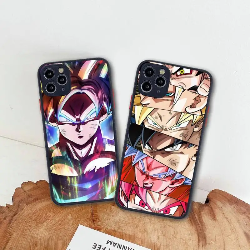 

Anime Dragon Ball Son goku Phone Case For iphone 13 12 11 Pro Max Mini XS 8 7 Plus X SE 2020 XR Matte Transparent Cover