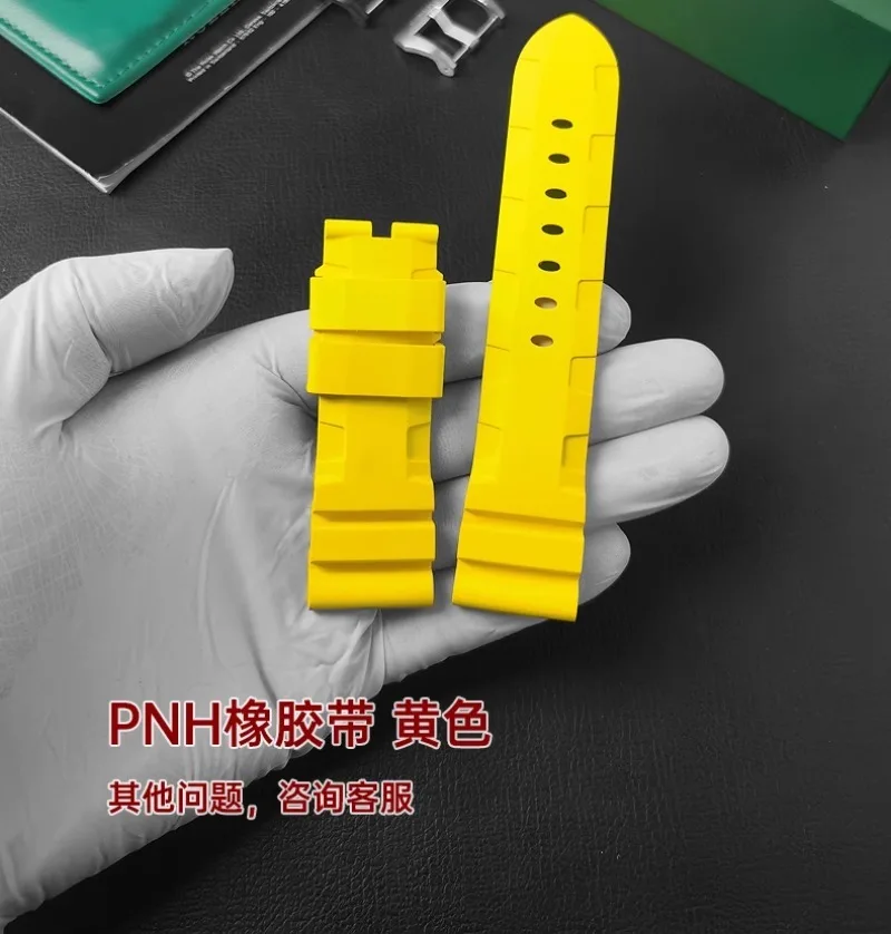 FUYIJIA Custom P-anerai S-UBMERSIBLE оригинальные ремешки для часов 22 мм × 20 мм 24 мм × 22 мм 26 мм × 24 мм резиновый ремешок стальная пряжка браслет (art.: 3920cbb2e06e1) - 3920cbb2e06e1