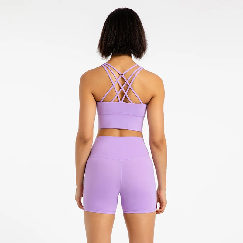 

Мягкие облегающие комплекты для йоги, женская спортивная одежда, одежда для фитнеса, комплект из двух предметов, спортивный бюстгальтер на ...