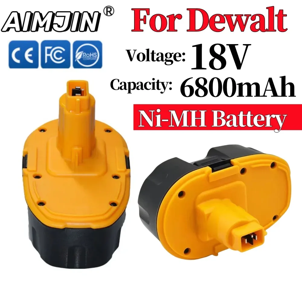 2024 Новый Ni-MH электроинструмент 18 В 6800 мАч для Dewalt DC9096 DE9039 DE9095 DW9098 DE9503 DW9096 Сменный
