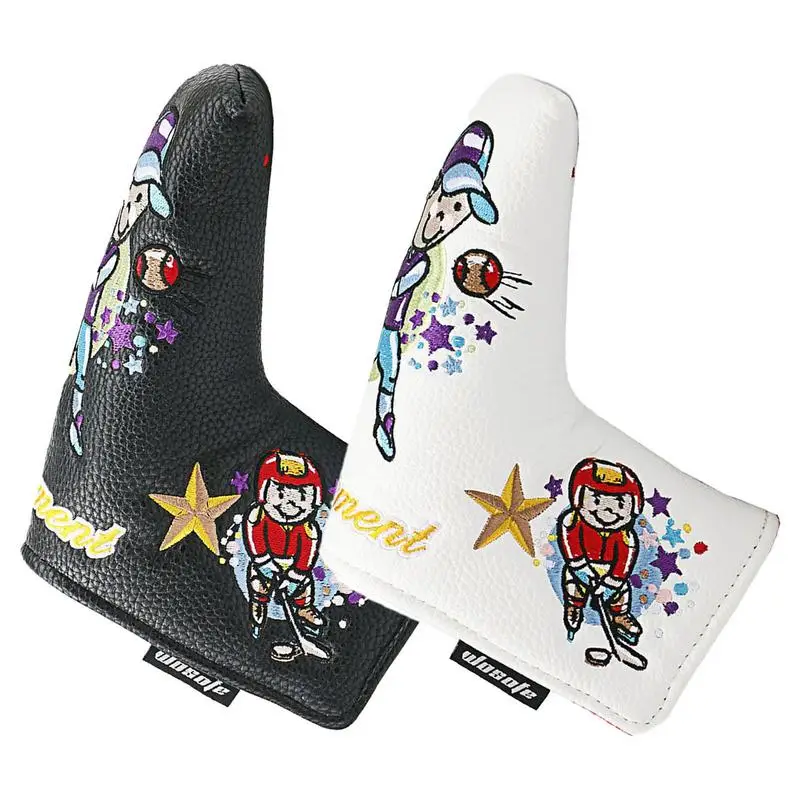 

Golf Putter Cover Magnetic Closure PU Leather Golf Putter Headcover Golf Accessories Putter Head Cover Golf Club Head Protector