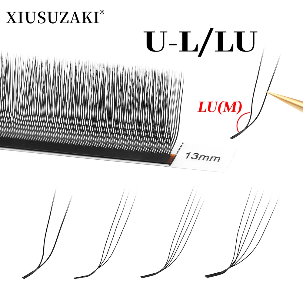 Фото XIUSUZAKI L/LU/M Curl U/W Наращивание ресниц U-образные YY 3D 4D 5D W Наращивание ресниц Готовые вееры для объема Накладные ресницы №2