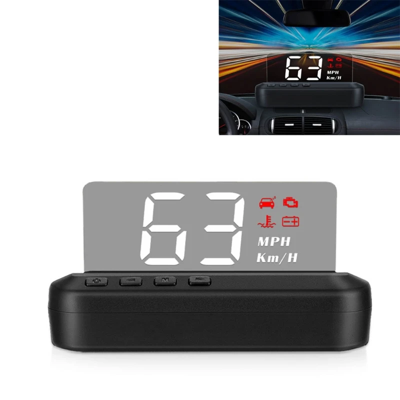 

A Set HUD Head-up Display HD- GPS Speedometer Projection Vehicle Information Display for Cars Trucks Vehicles