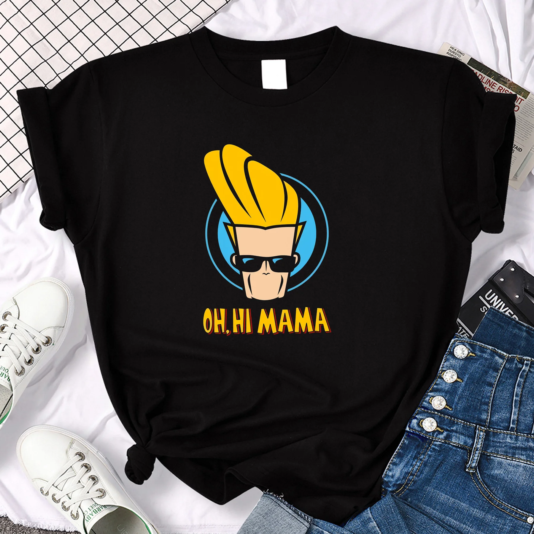 

Summer Amazing Male Tees Men T-shirt Casual Oversized Oh Hi Mama T-shirt Women T-shirts Graphic Streetwear Ladies Y2k T Shirt