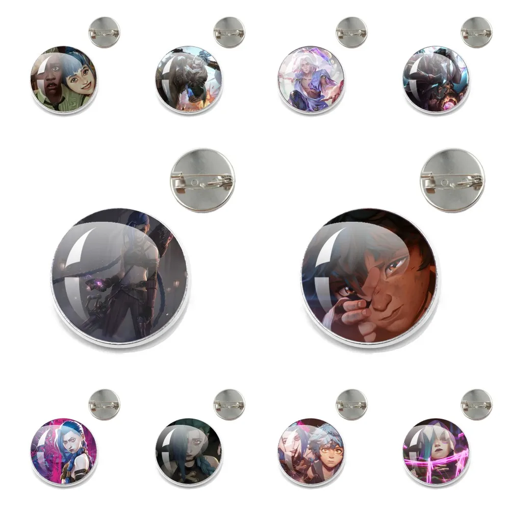 Горячее аниме Arcane2 Jinx Viktor Ekko стеклянные булавки брошь Runaway Loli значок аксессуары
