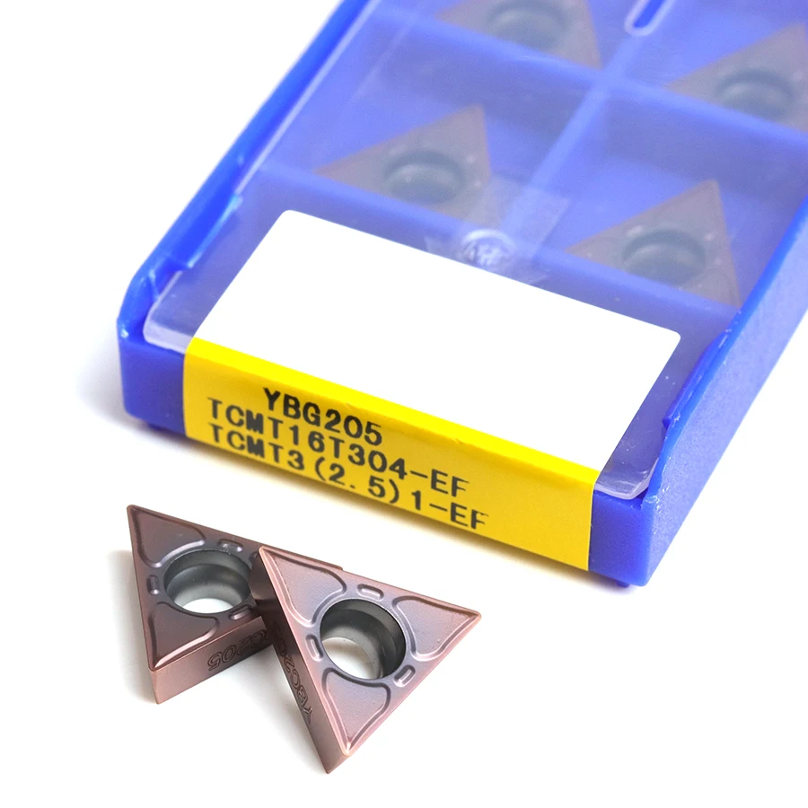 

TCMT16T304-EF YBG205 TCMT16T308-EF YBG205 CNC Lathe High Quality Internal Turning Insert Carbide alloy cutting tool turningblade