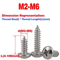 flanged self tapping screws a2 304 stainless steel flange head tappers m2 m2 2 m2 6 m3 m3 5 m4 m5 m6
