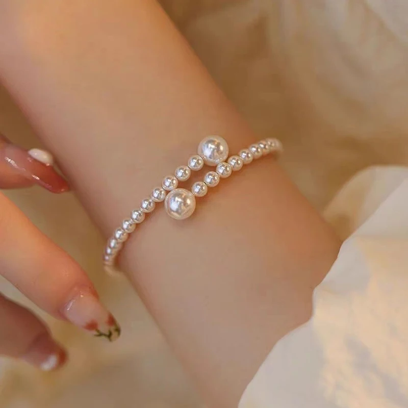 

Imitation Pearl Bracelet Stretchable Pearl Bracelet Pearl Bracelet for Women Bridal Jewelry Gift