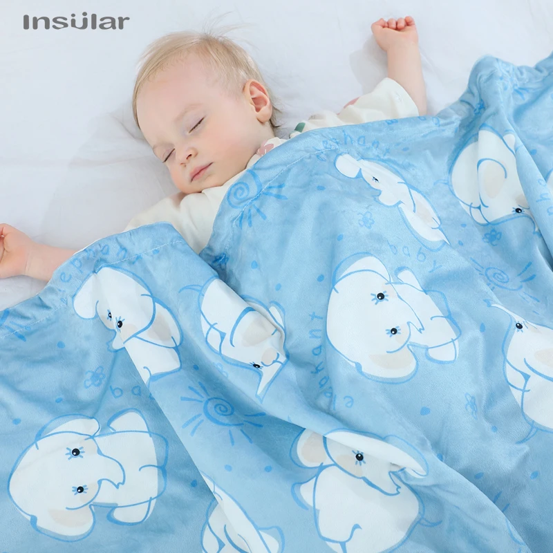 Muslin Baby Blankets Warm Embossed Flannel Thermal Soft Stroller Sleep Cover Cartoon Infant Bedding Swaddle Wrap Kids Bath Towel