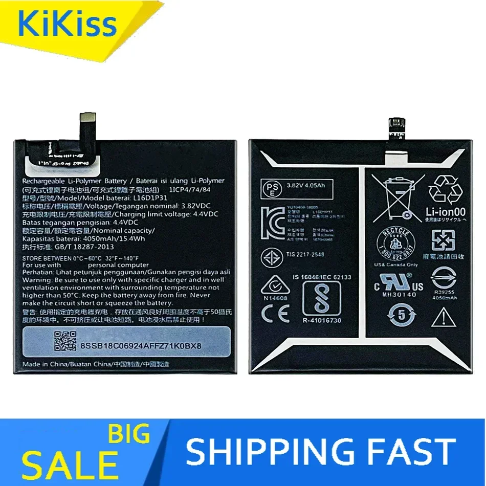 Сменный аккумулятор L16D1P31 4050 мАч для Lenovo Phab 2 Pro 2Pro Phab2 PB2-690 PB2-690N PB2-690M PB2-690Y Tablet Bateira