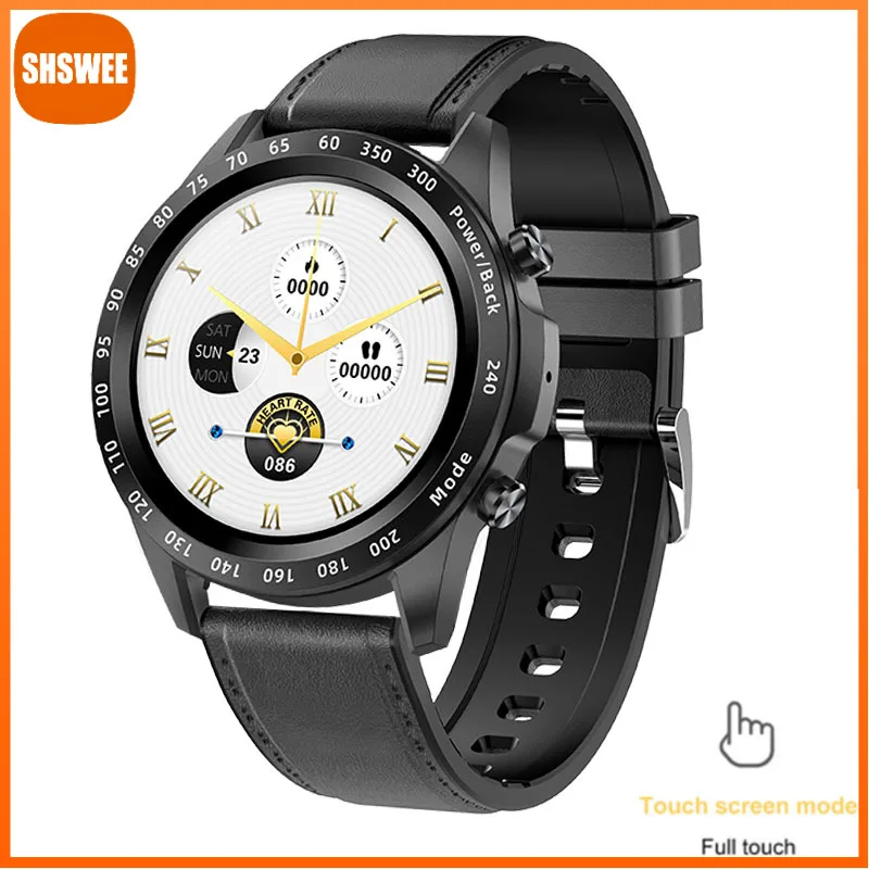 

For Xiaomi Huawei Men Smart Watch TWS Heart Rate Blood Pressure Luxury Watch Bluetooth Call Remind Smartwatch Music Player