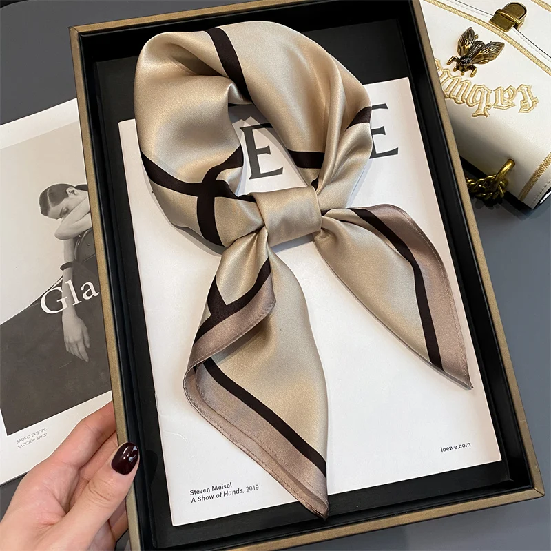 100% натуральный шелковый шарф новинка 70 см натуральная шаль Женский Регулируемый