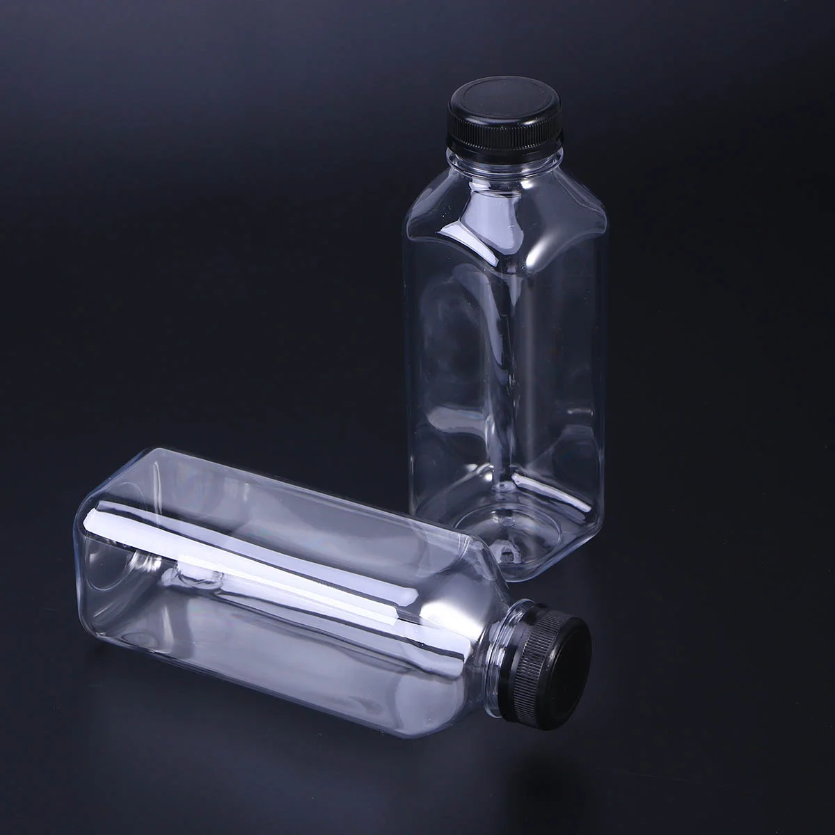 

Bottles Storage Bottle Juiceempty Caps Water Mini Reusableplastic Juicing Lids Containers Pet Jars Favor Drink Fridge8Oz