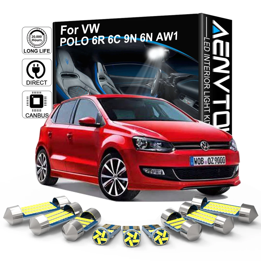 AENVTOL Canbus подходит для VW POLO MK6 AW1 BZ1 MK5 6R 6C MK4 9N 9N3 MK3 6N1 6N2 1995-2021 комплект внутренней