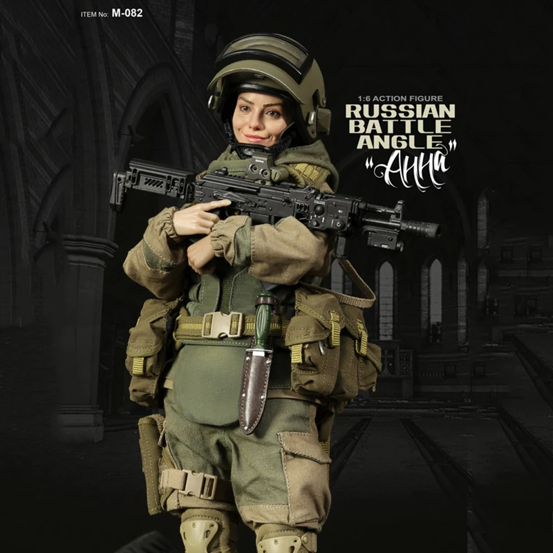 

In Stock M-082 1/6 Collectible Female Solider Russian Battle Angle Anna 12 Inches Action Figure Model For Fans Holiday Gifts