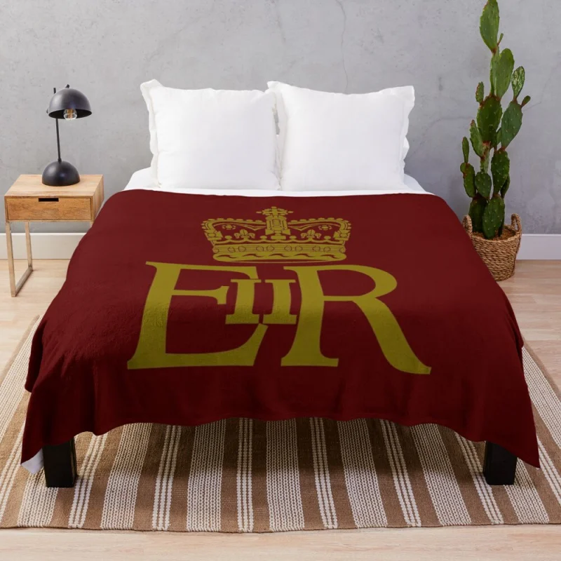 

The Royal Cypher of Queen Elizabeth II Throw Blanket
