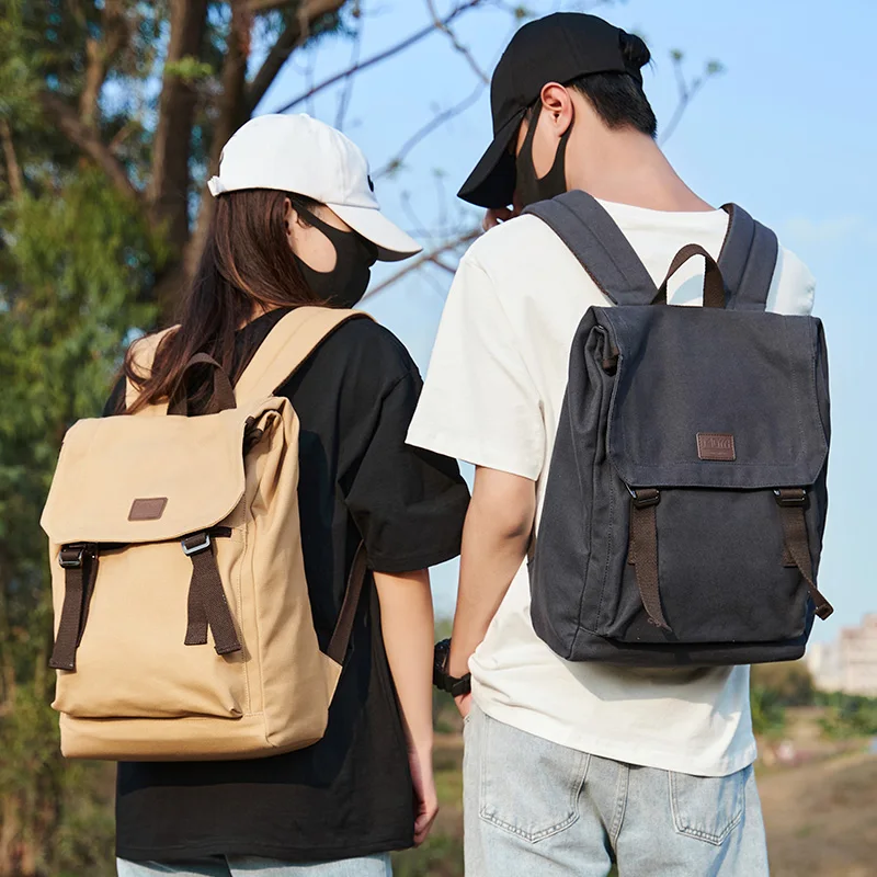 Canvas Casual Backpack Schoolbags for Boys and Girls College Student High School Student Backpack Japanese Harajuku Trendy Trave