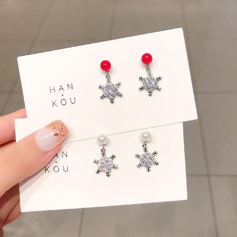 

Оптовая продажа, серьги-гвоздики из серебра пробы, снежинка, серьги-гвоздики, Прямая поставка, подарок