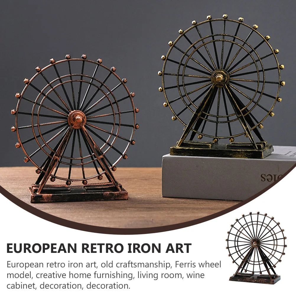 Бытовая модель колеса обозрения винтажный декор подставка предметы железный