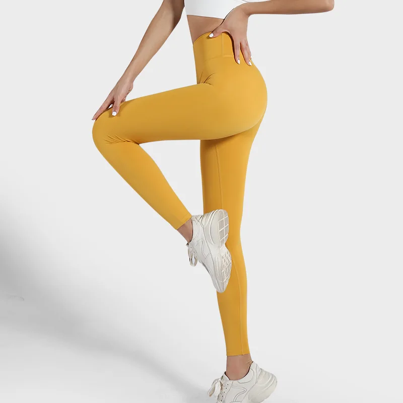 New Spring and Summer Yoga Pants Women Tight Waist Hips Stretch Peach Quick Dry Fitness Pants Running Leggings Dropshipping