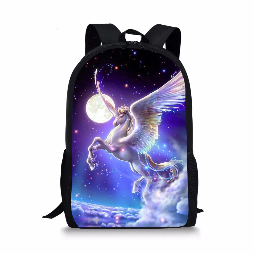 Unicorn Pattern Print School Bags Daily Travel Climbing Durable Backpack Trendy Birthday Gift for Kids Fashion Knapsack