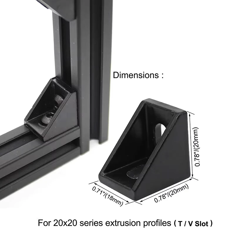 20 комплектов угловых кронштейнов 40 шт. вставных Т-образных гаек и шестигранный