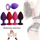 Силиконовая Анальная пробка, анальная пробка унисекс, мягкая силиконовая секс пробка, 3 разных размера, игрушки для взрослых мужчинженщин, мужской анальный тренажер для пар