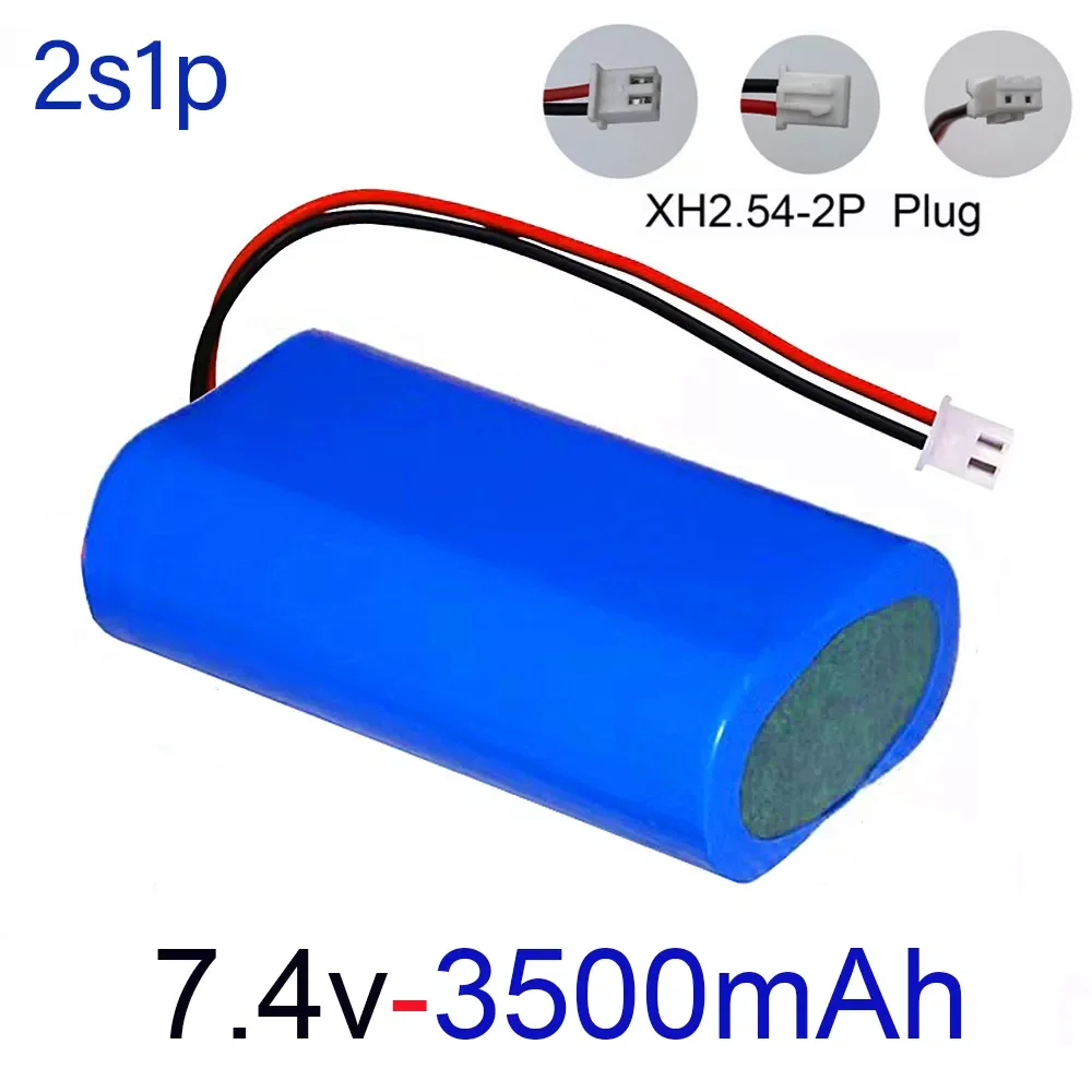 

2023New 7.4V 3500mAh Rechargeable lithium battery For megaphone speaker Bluetooth Power Bank accessories RC toys parts 2S 18650