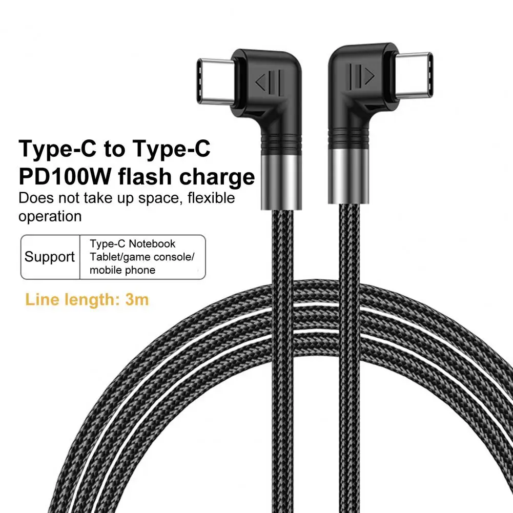 

Charging Cable Portable Intelligent Chip Multi-purpose PD100W 5A Type C to Type C Cable Tablet Computer Accessory