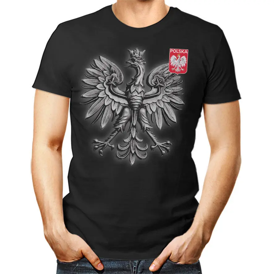 

Polska Poland Koszulka Patriotyczna Reprezentacji Polski Men T-Shirt Short Sleeve Casual 100% Cotton O-Neck Summer Shirts