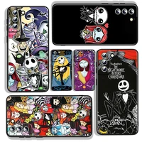 the nightmare before christma for samsung galaxy s22 s21 s20 fe ultra s10e s10 s9 s8 s7 s6 edge plus black silicone phone case