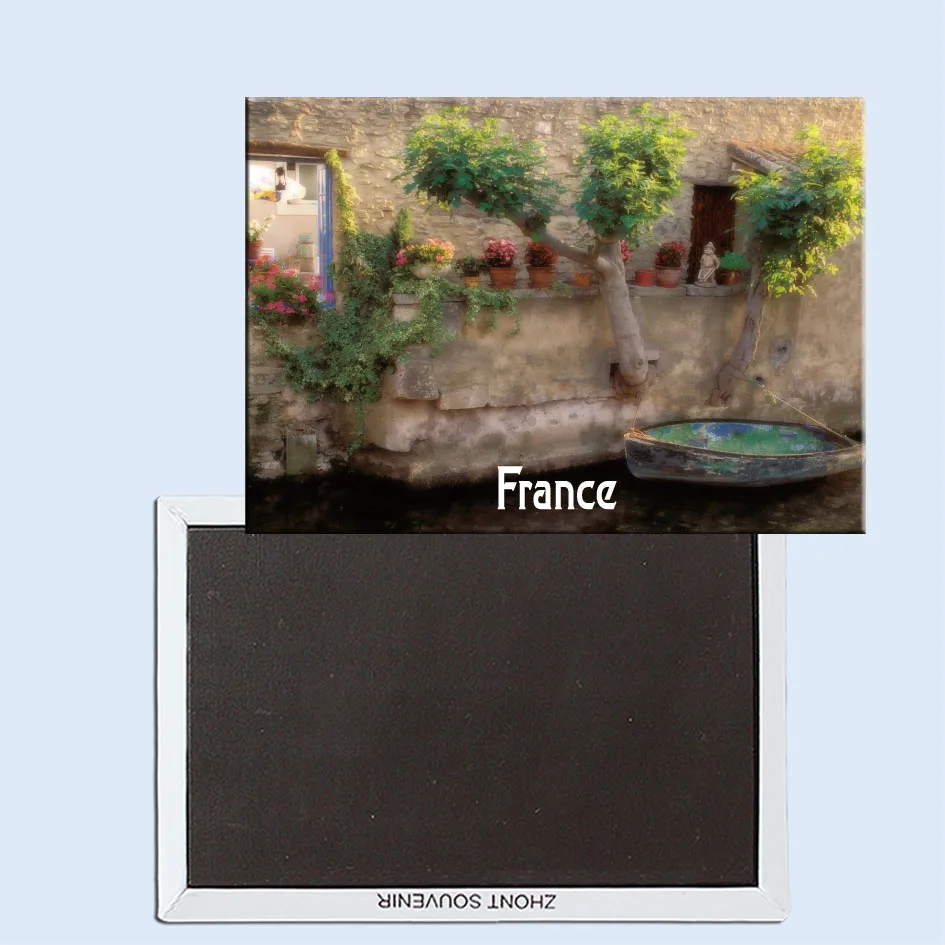 Canals of LIsle sur la Sorgue France Refrigerator magnet Tourist souvenirs Home creative ornaments24683
