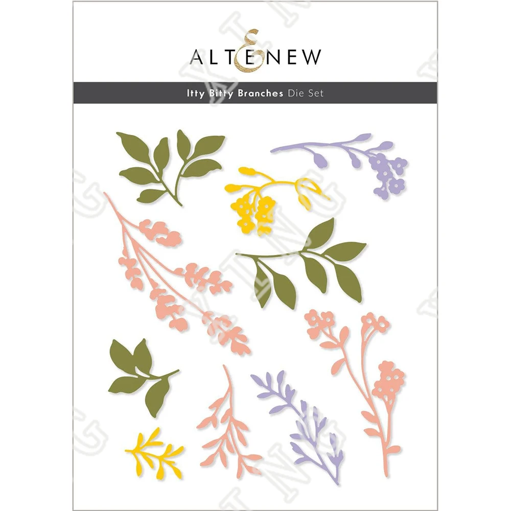 

2022 Scrapbook Diary Decoration Embossing Template Diy Greeting Card Handmade Stencil Itty Bitty Branches Metal Cutting Dies Set