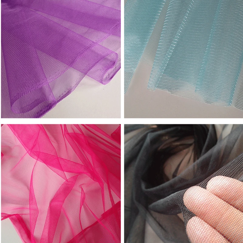 

Hard Mesh Fabric Wedding Dress Dance Performance Dress Wholesale Cloth for Sewing Diy By The Metes Material