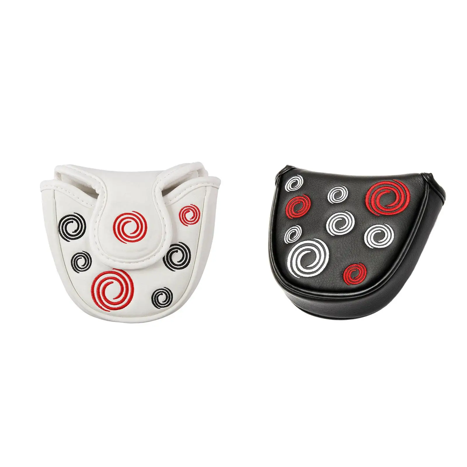 

Club Head Cover Embroidered Golf Headcover Half Round Magnetic Closure