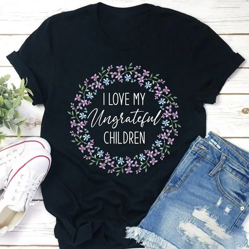 

Unisex Pullover T-shirt Innovative Portable Soft Mother Day Printed Pullover T-shirt for Work Unisex Top Unisex Tee Top