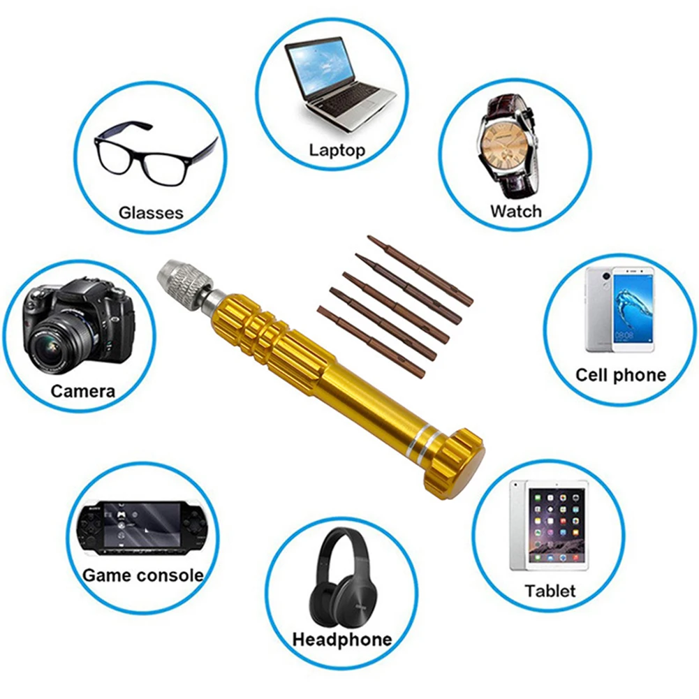 

Brand-new Easy To Use High-quality Screwdriver 5 In 1 5 In 1 Screwdriver Mobile Watch Phone Opening Repair Tool