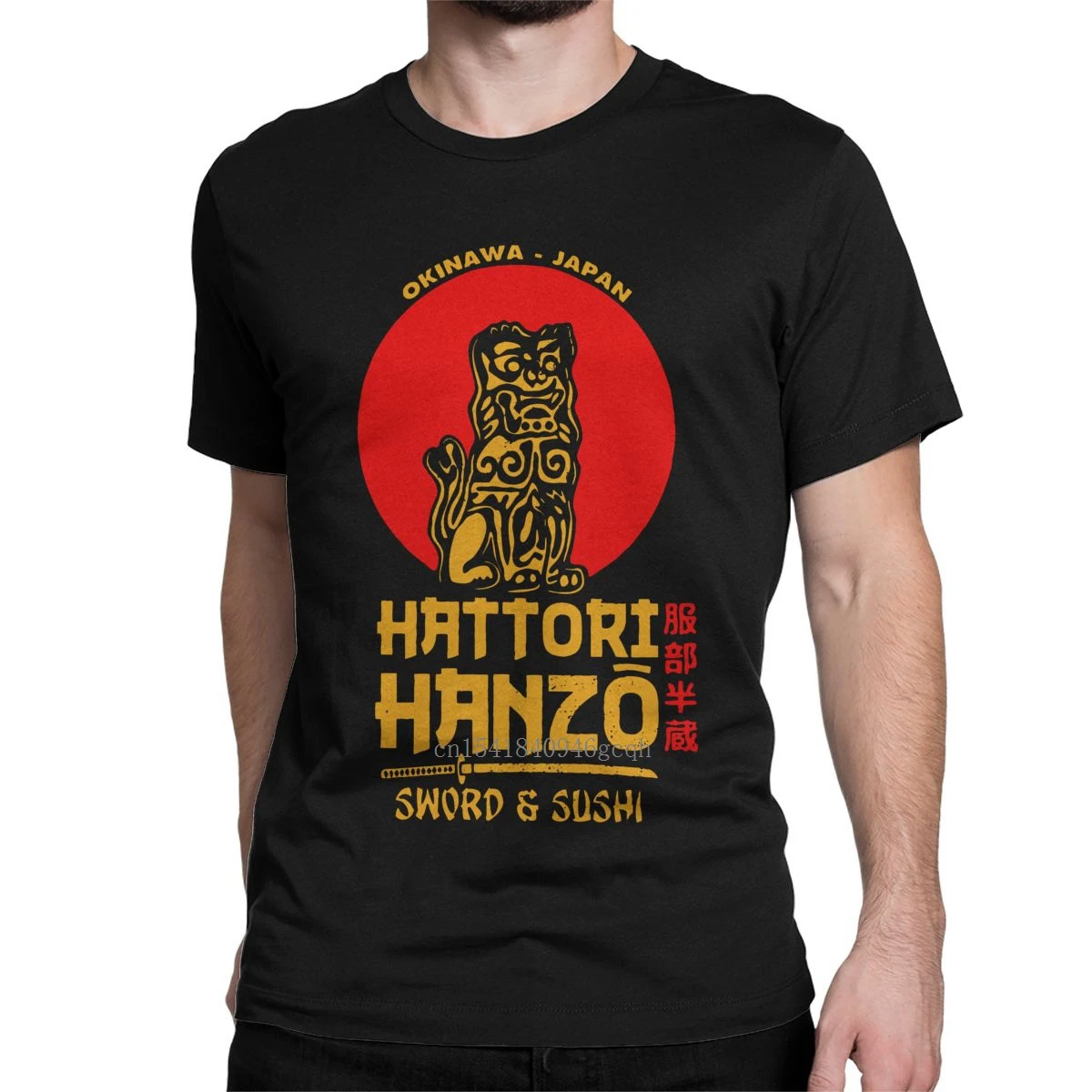 

Men's T-Shirt Hattori Hanzo Kill Bill Vintage 100% Cotton Tee Shirt Short Sleeve Movie Sushi Katana T Shirt Clothing Summer