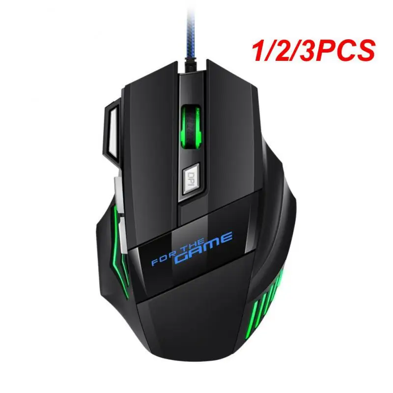 

1/2/3PCS Wired Game Mouse 7-key Colorful Breathing Luminous Eat Chicken Press Gun Electric Competition E-Sports Mouse