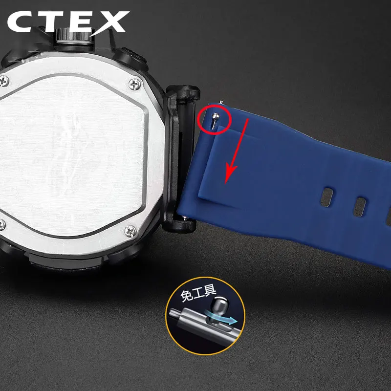 Silicone watch strap for Casio PROTREK series PRW-6600/PRW-70YT/50/30 sports strap 23 24mm watchband Men's Waterproof Wrist Band