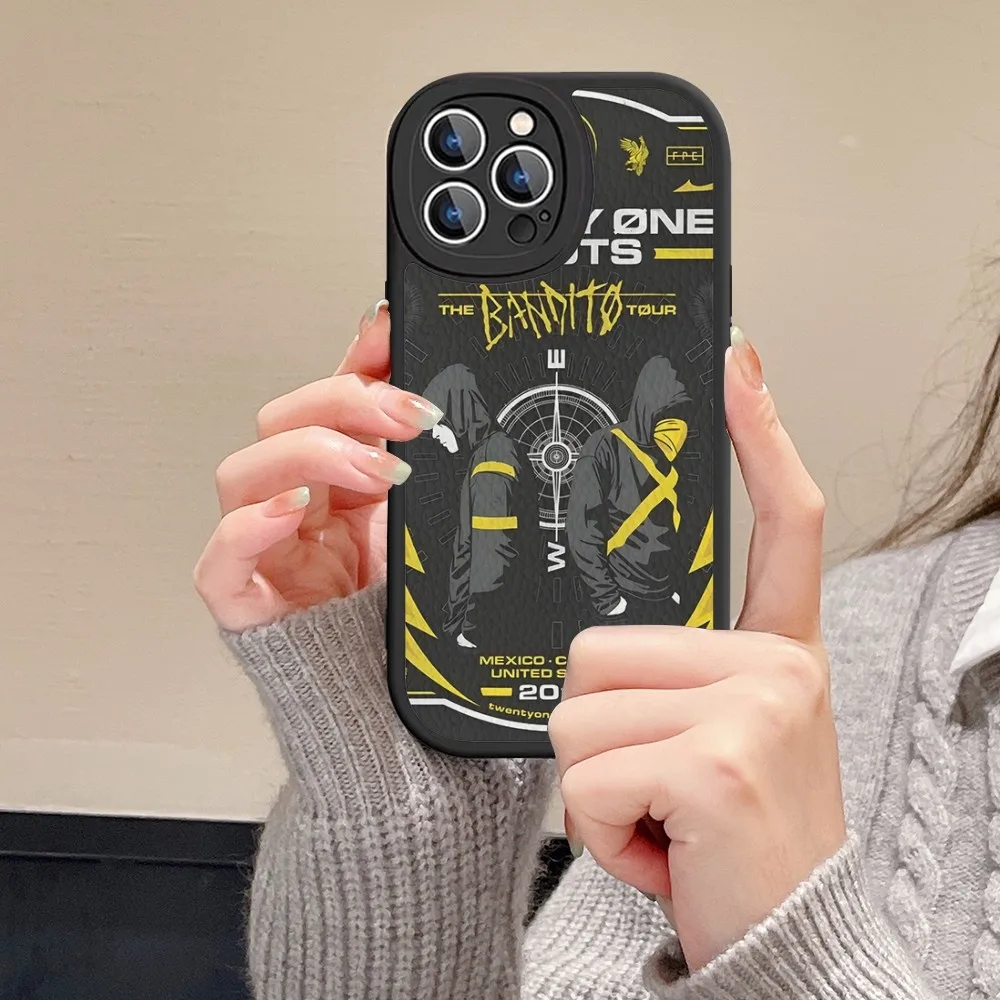 Чехол для телефона Band T-Twenty O-One P-Pilots из жесткой кожи iPhone 16 15 14 13 12 Mini 11 Pro Max Xs X Xr 7 8 Plus