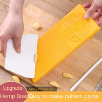 3pcs set kitchen manual pasta gadget mold washboard hemp food set scraping knife with macaroni board kitchen gadgets items
